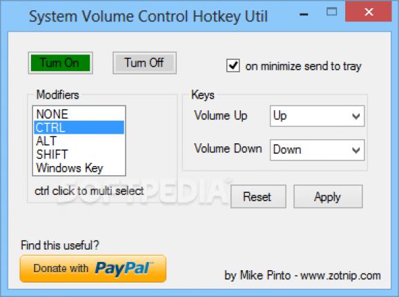 System Volume Control Hotkey Util screenshot
