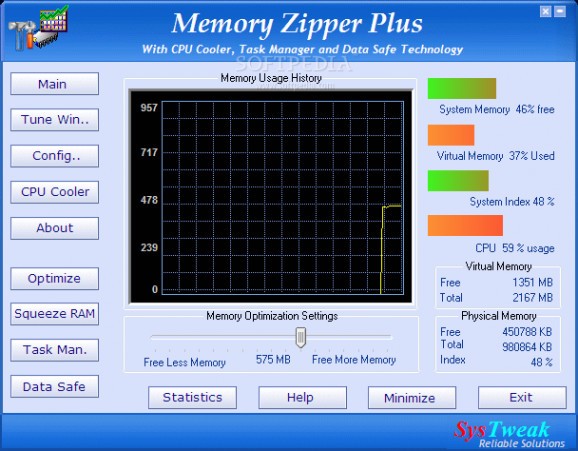 Systweak Memory Zipper Plus screenshot