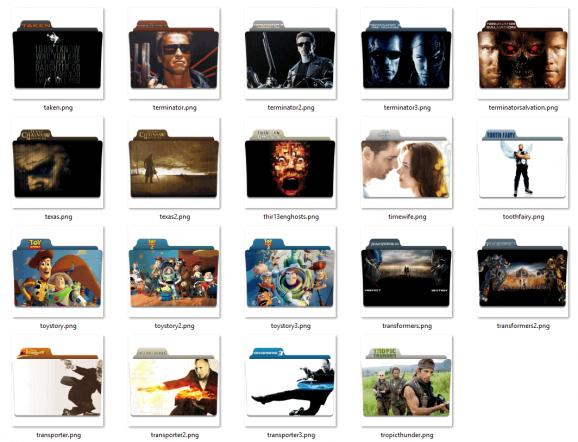 T movies folder icon pack screenshot