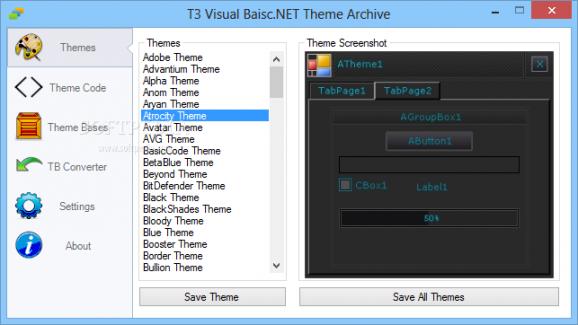 T3 Visual Basic.NET Theme Archive screenshot