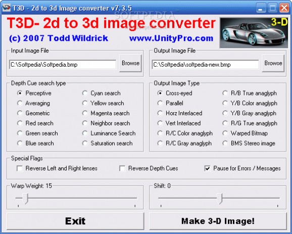 T3D - 2D to 3D Converter screenshot