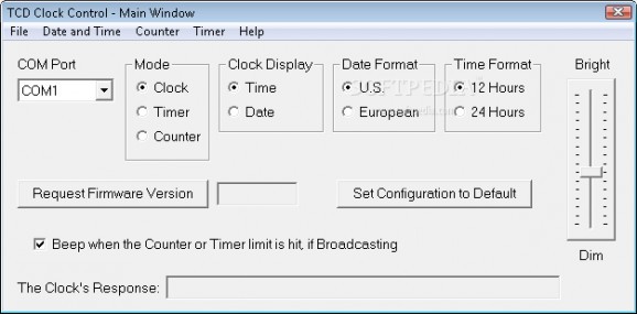 TCD Clock Control screenshot