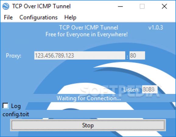 TCP Over ICMP Tunnel screenshot