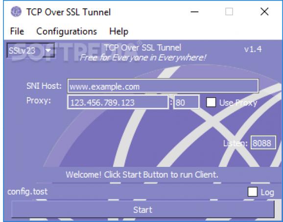 TCP Over SSL Tunnel screenshot