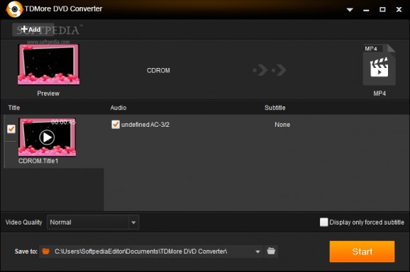 TDMore DVD Converter screenshot