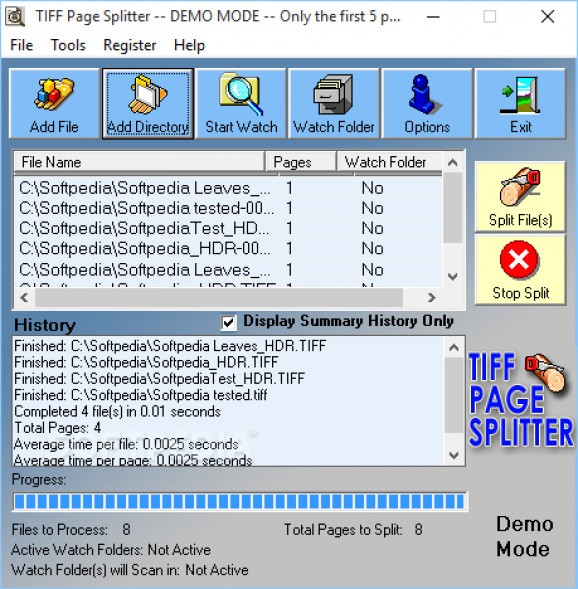 TIFF Page Splitter screenshot