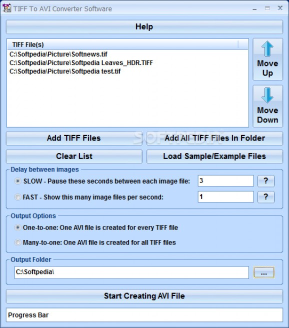 TIFF To AVI Converter Software screenshot