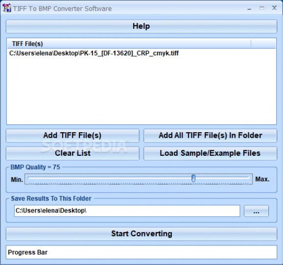 TIFF To BMP Converter Software screenshot