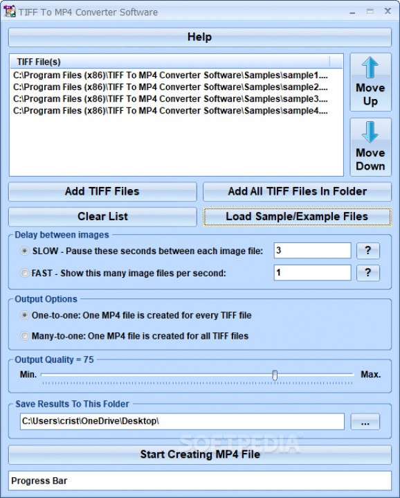 TIFF To MP4 Converter Software screenshot