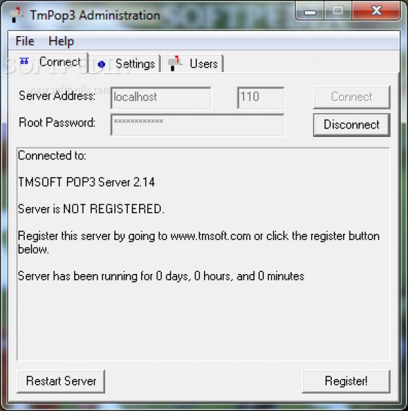 TM-POP3 Server screenshot