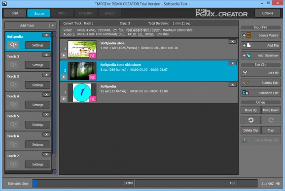 TMPGEnc PGMX CREATOR screenshot