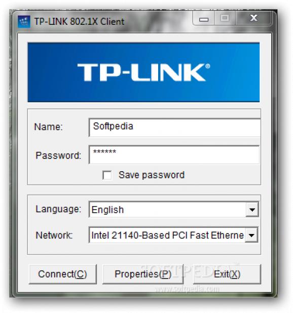 TP-LINK 802.1X Client screenshot