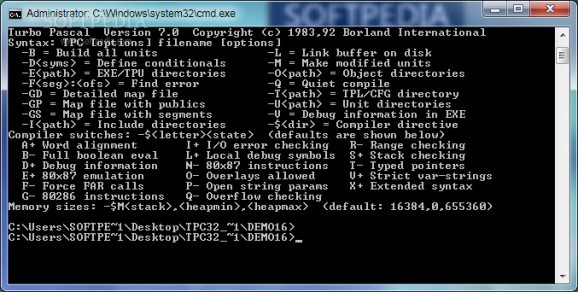 TPC32 Compiler Source Code screenshot