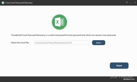 Free Excel Password Recovery screenshot