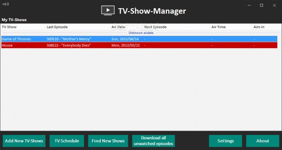 TV-Show-Manager screenshot
