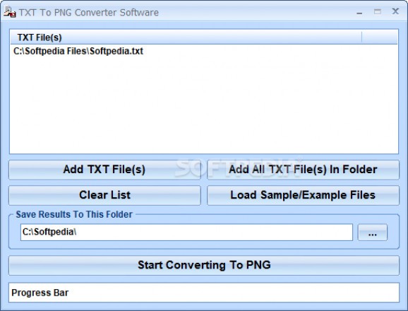 TXT To PNG Converter Software screenshot