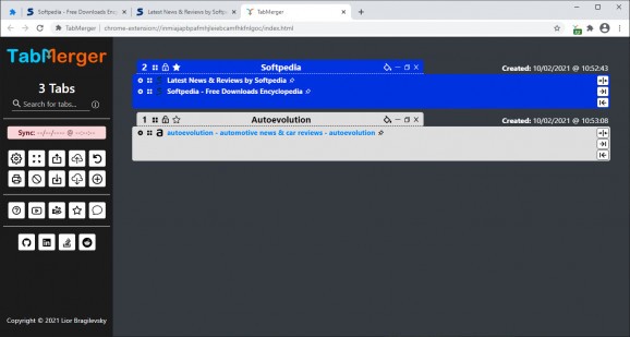 TabMerger for Chrome screenshot
