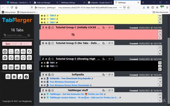 TabMerger for Firefox screenshot