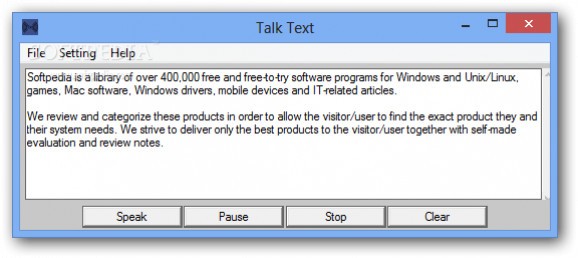 Talk Text screenshot