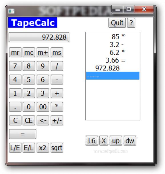 TapeCalc screenshot