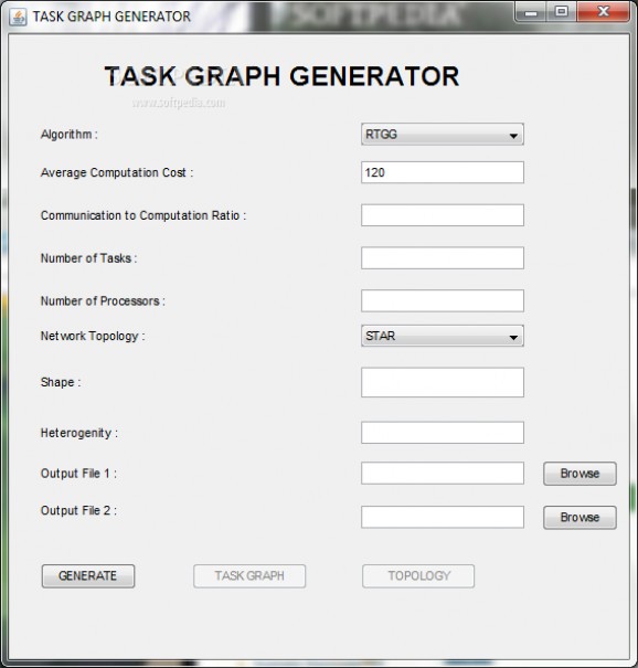 Task graph generator screenshot