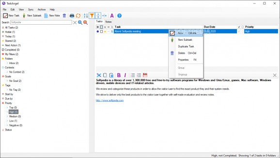 TaskAngel screenshot