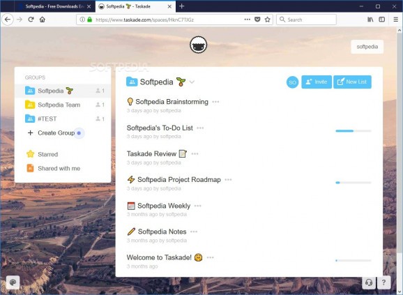 Taskade for Firefox screenshot