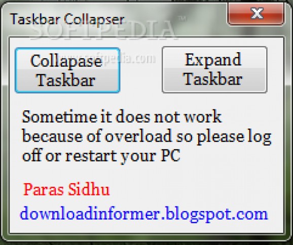 Taskbar Collapser screenshot