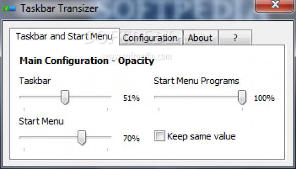 Taskbar Transizer screenshot