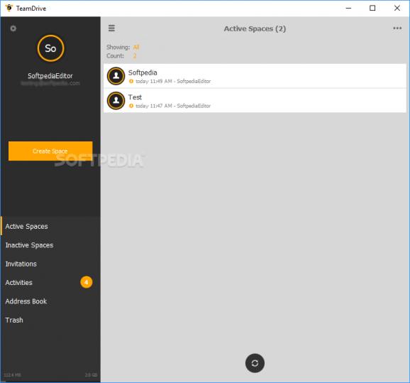 TeamDrive Portable screenshot