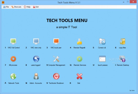 Tech Tools Menu screenshot