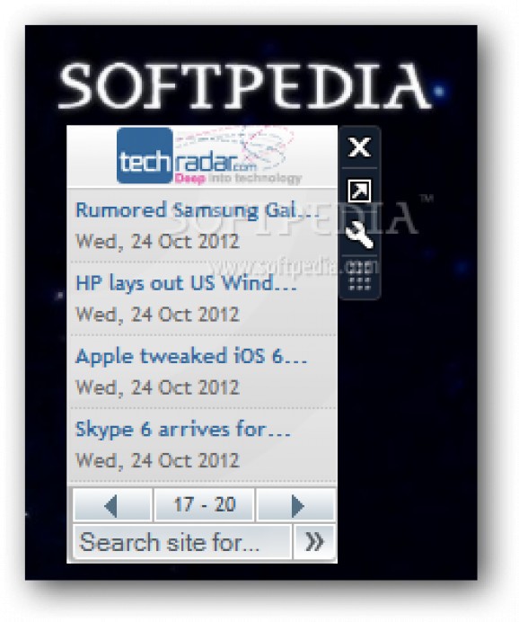 TechRadar Gadget screenshot
