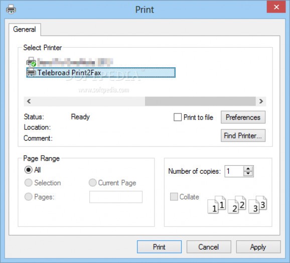 Telebroad Print2Fax screenshot