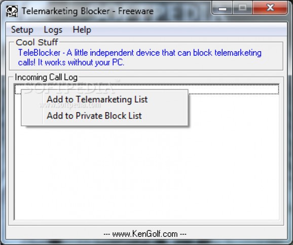 Telemarketing Blocker screenshot