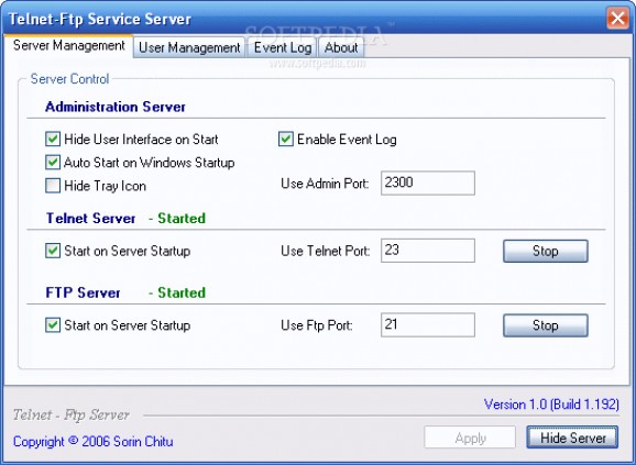 Telnet Ftp Server screenshot