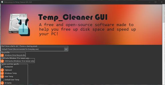 Temp_Cleaner GUI screenshot