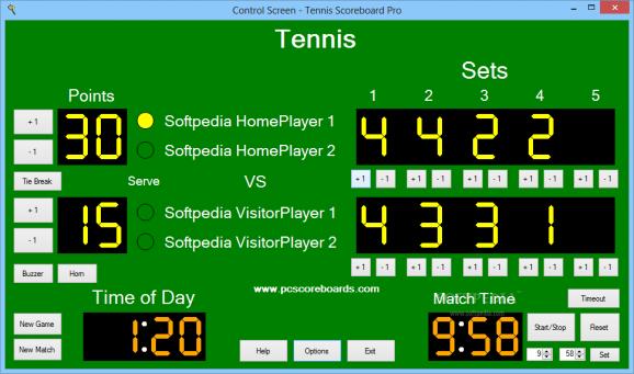 Tennis Scoreboard Pro screenshot