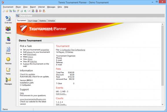 Tennis Tournament Planner screenshot