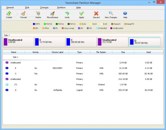 Tenorshare Partition Manager screenshot