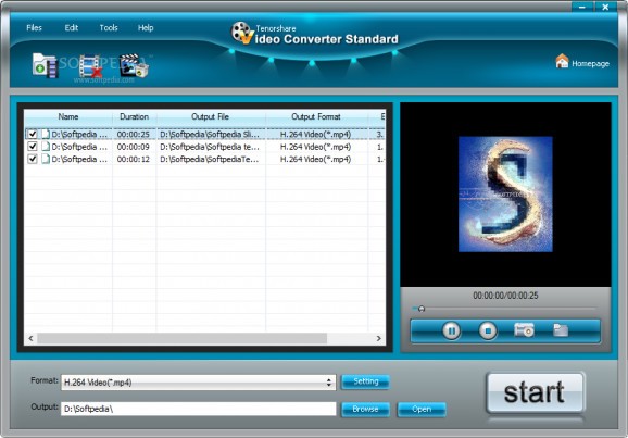 Tenorshare Video Converter Standard screenshot