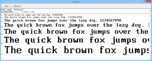 Terminal Font screenshot