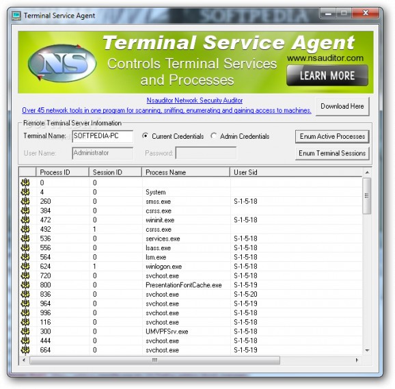 Terminal Service Agent screenshot