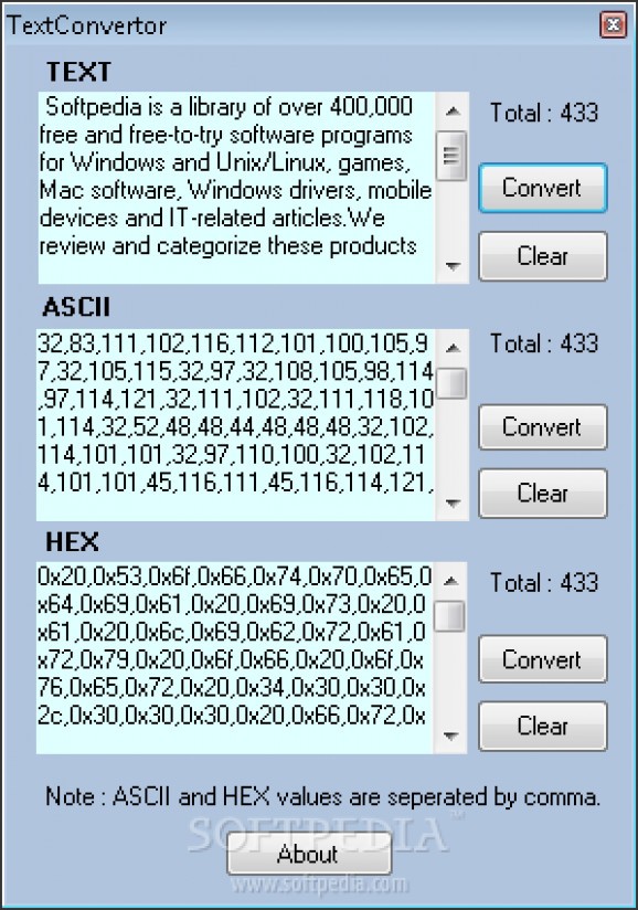 Text Convertor screenshot