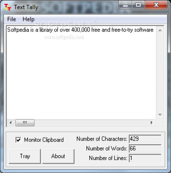 Text Tally screenshot