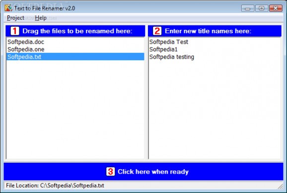 Text to File Renamer screenshot
