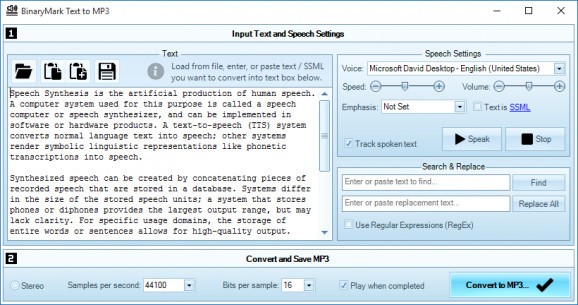 Text to MP3 Converter screenshot
