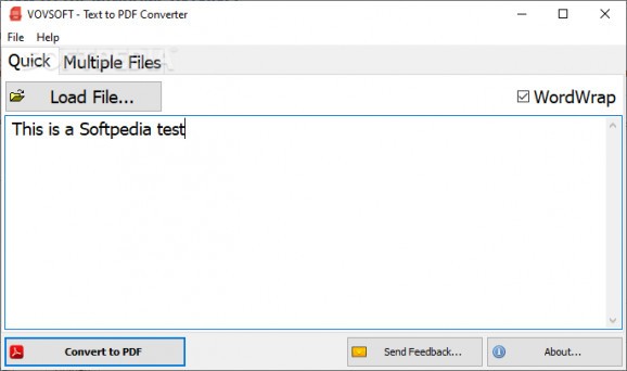 Text to PDF Converter screenshot