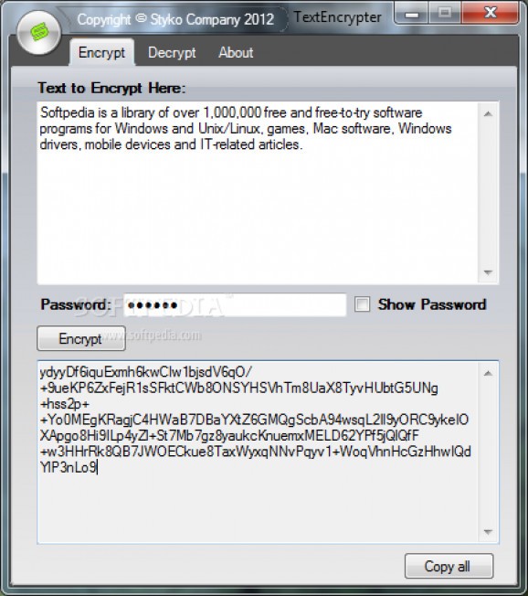 TextEncrypter screenshot