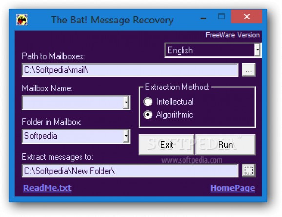 The Bat! Message Recovery screenshot