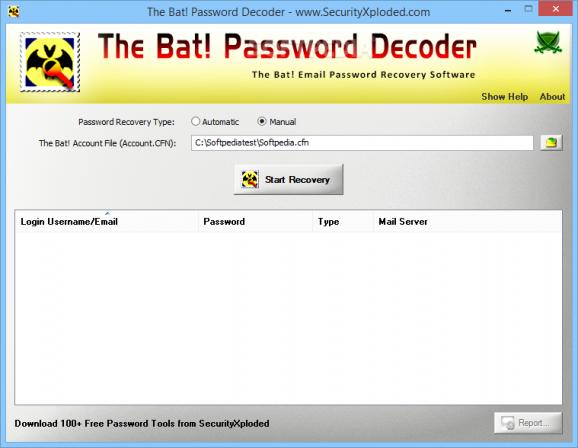 The Bat! Password Decoder screenshot
